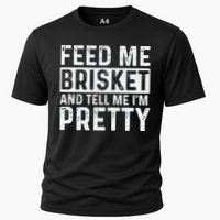 Feed Me Brisket - Pitmaster BBQ Lover Smoker Grilling Cooling Performance Crew T-Shirt