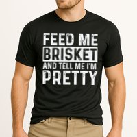 Feed Me Brisket - Pitmaster BBQ Lover Smoker Grilling Cooling Performance Crew T-Shirt