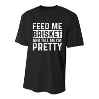 Feed Me Brisket - Pitmaster BBQ Lover Smoker Grilling Youth Performance Sprint T-Shirt