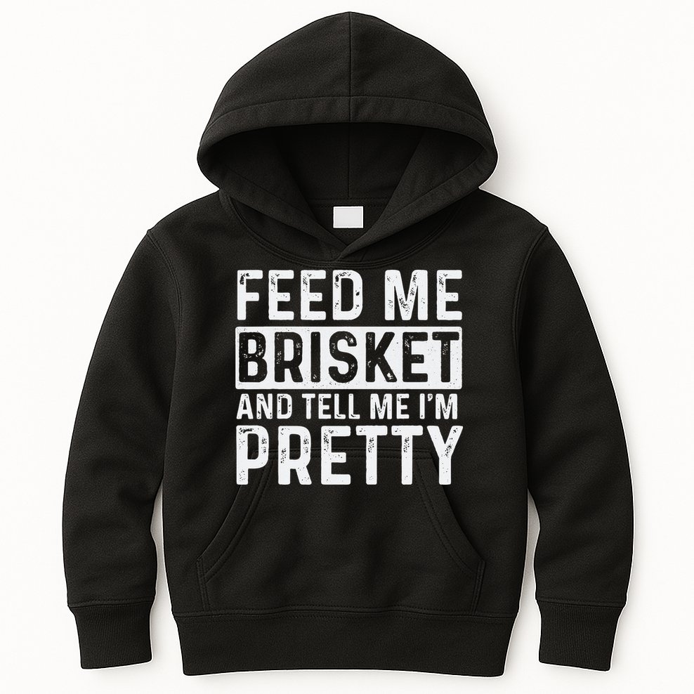 Feed Me Brisket - Pitmaster BBQ Lover Smoker Grilling Kids Hoodie
