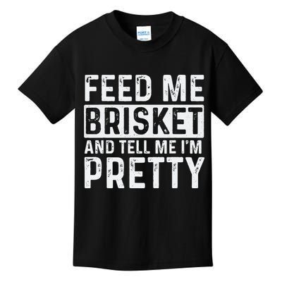 Feed Me Brisket - Pitmaster BBQ Lover Smoker Grilling Kids T-Shirt