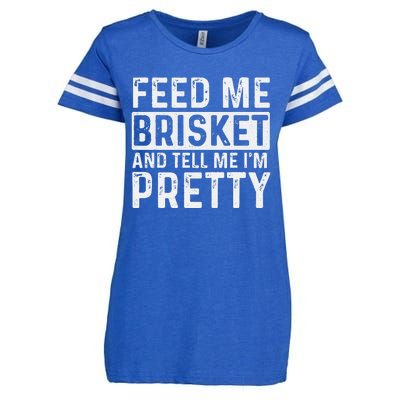 Feed Me Brisket - Pitmaster BBQ Lover Smoker Grilling Enza Ladies Jersey Football T-Shirt