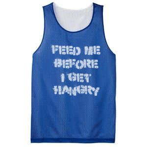 Feed Me Before I Get Hangry Light Gift Mesh Reversible Basketball Jersey Tank