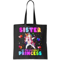 Family matching Birthday Princess Dabbing Unicorn Sister Tote Bag