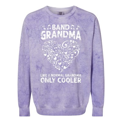 Funny Marching Band Grandma Music Lover Percussion Mom Colorblast Crewneck Sweatshirt