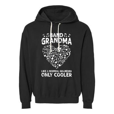 Funny Marching Band Grandma Music Lover Percussion Mom Garment-Dyed Fleece Hoodie