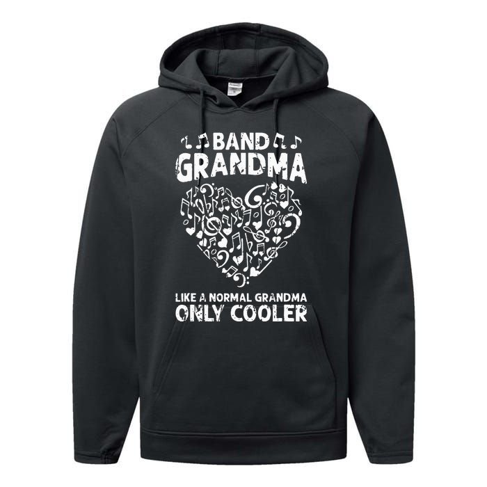 Funny Marching Band Grandma Music Lover Percussion Mom Performance Fleece Hoodie