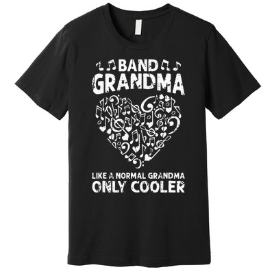 Funny Marching Band Grandma Music Lover Percussion Mom Premium T-Shirt