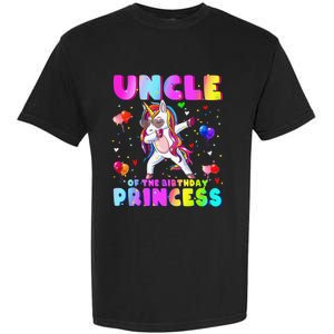 Family matching Birthday Princess Dabbing Unicorn Uncle Garment-Dyed Heavyweight T-Shirt