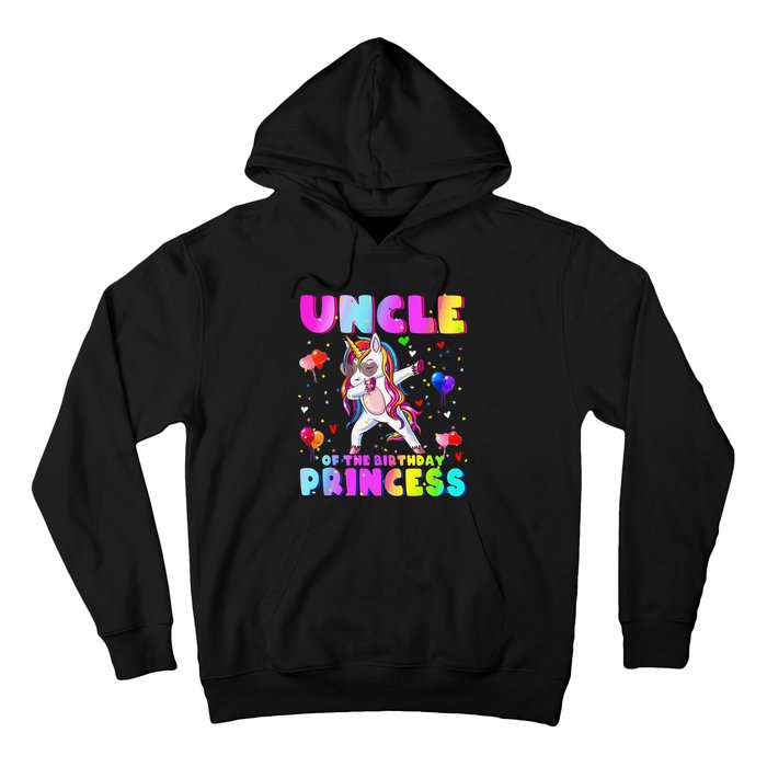 Family matching Birthday Princess Dabbing Unicorn Uncle Hoodie