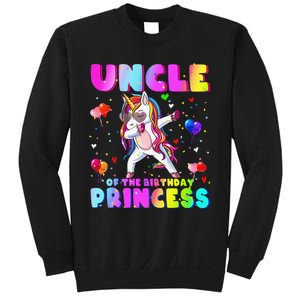 Family matching Birthday Princess Dabbing Unicorn Uncle Sweatshirt