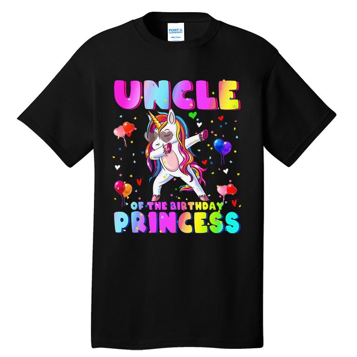 Family matching Birthday Princess Dabbing Unicorn Uncle Tall T-Shirt