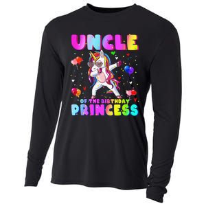 Family matching Birthday Princess Dabbing Unicorn Uncle Cooling Performance Long Sleeve Crew