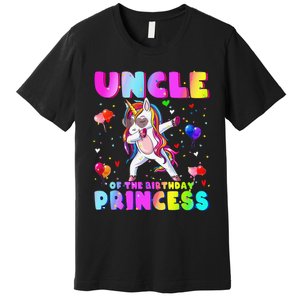 Family matching Birthday Princess Dabbing Unicorn Uncle Premium T-Shirt