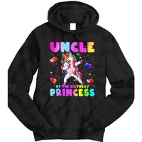 Family matching Birthday Princess Dabbing Unicorn Uncle Tie Dye Hoodie