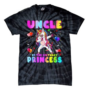 Family matching Birthday Princess Dabbing Unicorn Uncle Tie-Dye T-Shirt