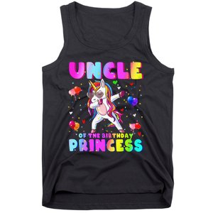 Family matching Birthday Princess Dabbing Unicorn Uncle Tank Top