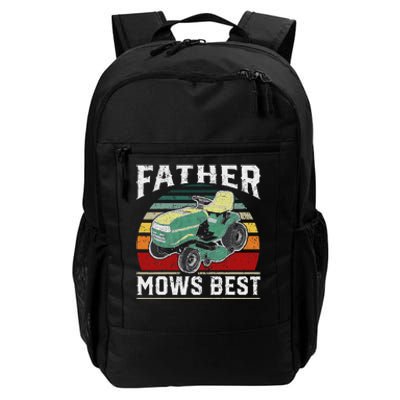 Father Mows Best Vintage Mowing Dad Fathers Day Dad Gift Daily Commute Backpack