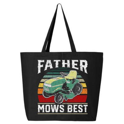 Father Mows Best Vintage Mowing Dad Fathers Day Dad Gift 25L Jumbo Tote