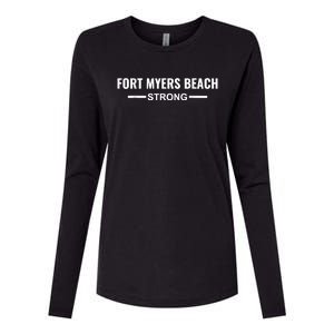 Fort Myers Beach Strong Community Strength Prayer Support Womens Cotton Relaxed Long Sleeve T-Shirt