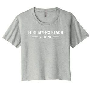 Fort Myers Beach Strong Community Strength Prayer Support Women's Crop Top Tee