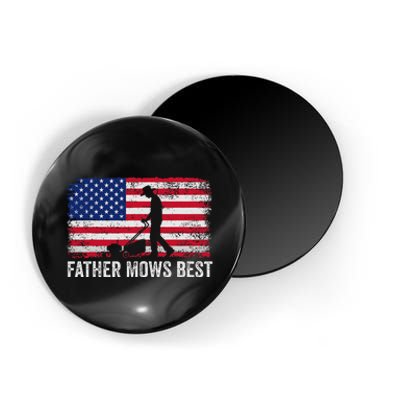 Father Mows Best Lawn Care Dad Mowing Gardener FatherS Day Magnet