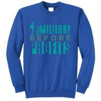 Funny Military Before Profits Cool Army Soldier Armed Forces Funny Gift Sweatshirt