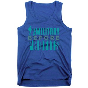 Funny Military Before Profits Cool Army Soldier Armed Forces Funny Gift Tank Top