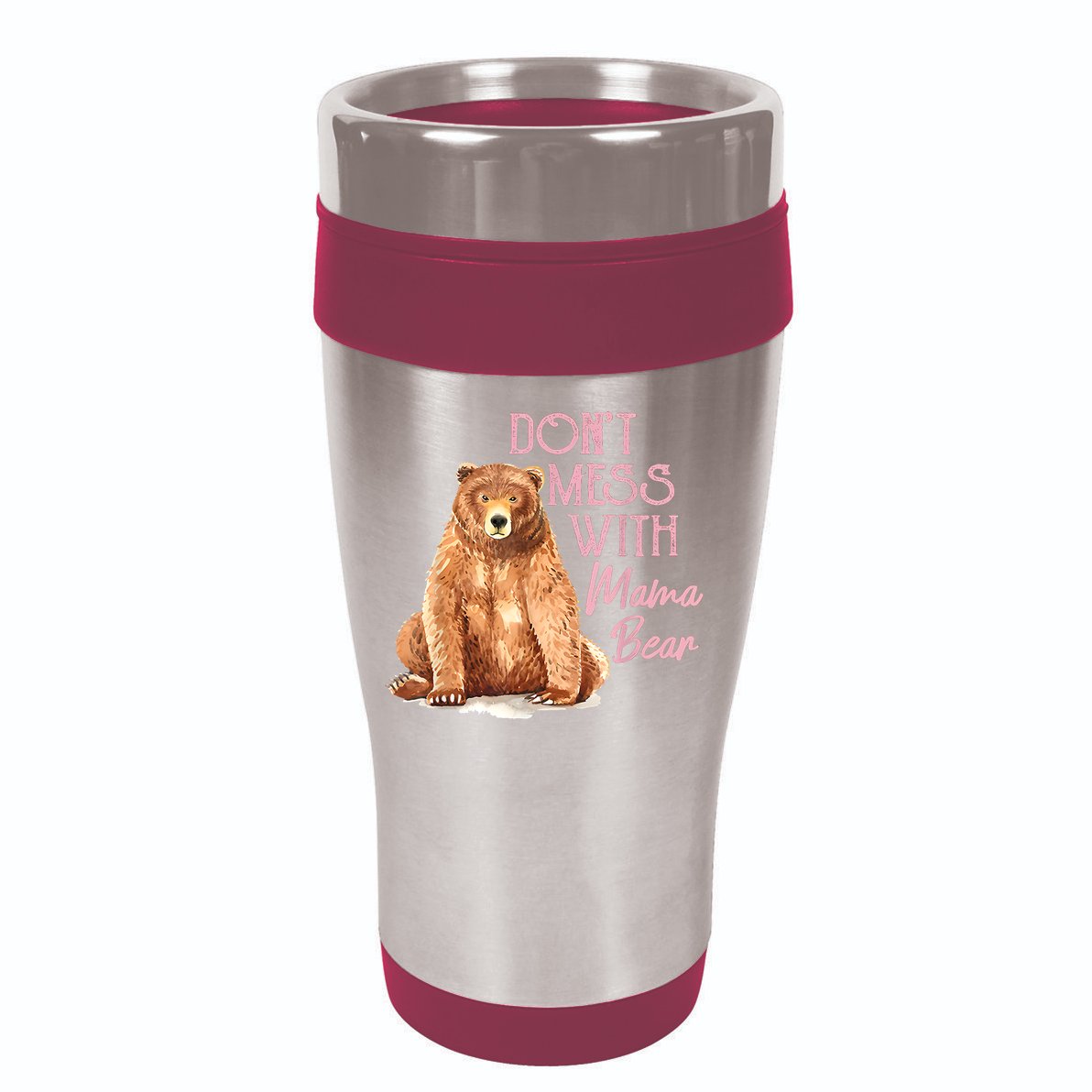 Funny Mama Bear Dont Mess With Mama Bear Mothers Day 16oz Travel Tumbler