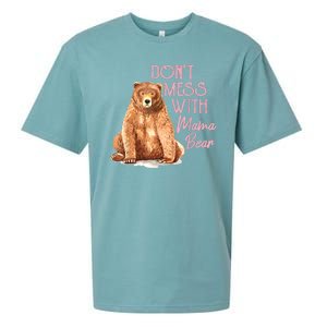 Funny Mama Bear Dont Mess With Mama Bear Mothers Day Sueded Cloud Jersey T-Shirt