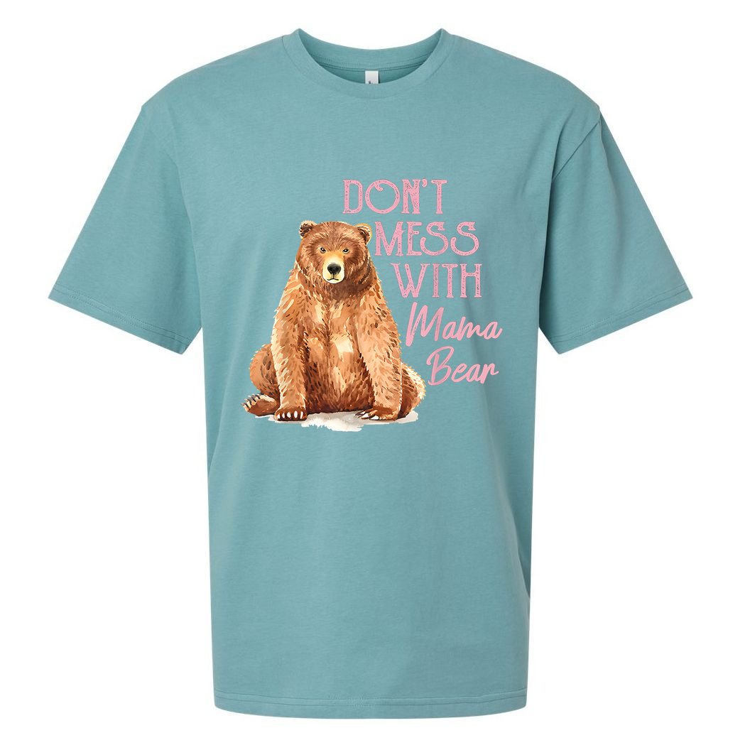 Funny Mama Bear Dont Mess With Mama Bear Mothers Day Sueded Cloud Jersey T-Shirt