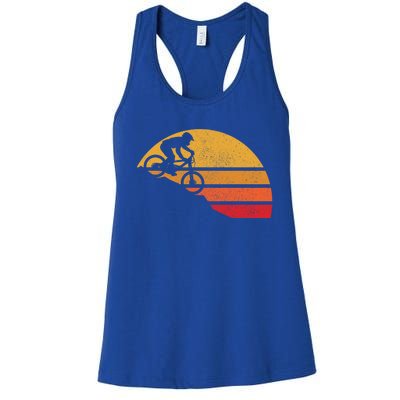 Funny Mountain Bike Vintage Mtb Funny Gift Downhill Biking Cycling Biker Gift Women's Racerback Tank