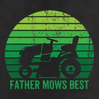 Father Mows Best Lawn Care Dad Mowing Gardener 7 Panel Mesh Trucker Snapback Hat