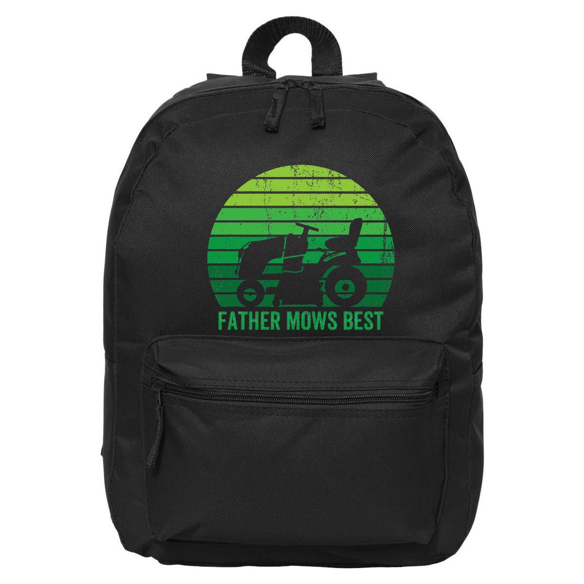 Father Mows Best Lawn Care Dad Mowing Gardener 16 in Basic Backpack