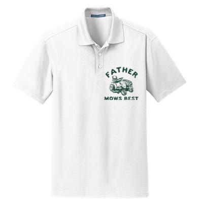 Father Mows Best Dry Zone Grid Polo