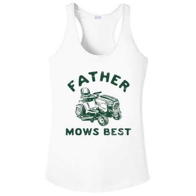 Father Mows Best Ladies PosiCharge Competitor Racerback Tank