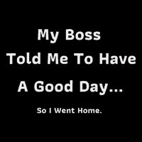 Funny My Boss Told Me Work Humour Sarcastic Office Quote Apron