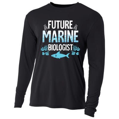 Future Marine Biologist Gift For Teens Funny Biology Cooling Performance Long Sleeve Crew