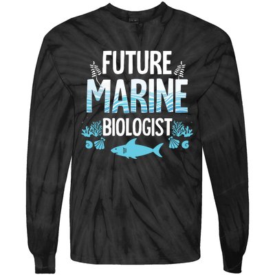 Future Marine Biologist Gift For Teens Funny Biology Tie-Dye Long Sleeve Shirt