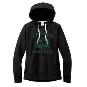 Father Mows Best Women's Fleece Hoodie