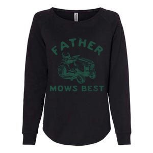 Father Mows Best Womens California Wash Sweatshirt