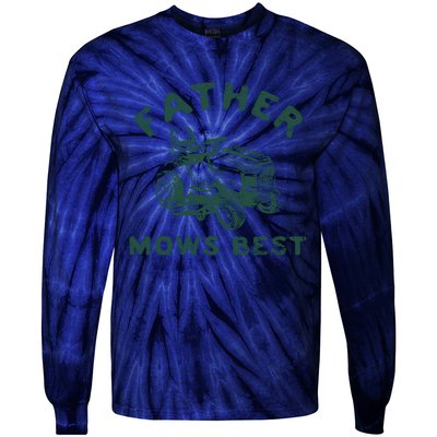 Father Mows Best Tie-Dye Long Sleeve Shirt