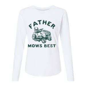 Father Mows Best Womens Cotton Relaxed Long Sleeve T-Shirt