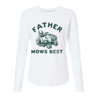 Father Mows Best Womens Cotton Relaxed Long Sleeve T-Shirt