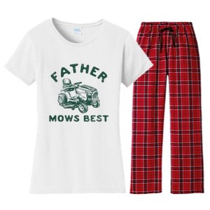 Father Mows Best Women's Flannel Pajama Set