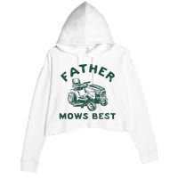 Father Mows Best Crop Fleece Hoodie