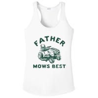 Father Mows Best Ladies PosiCharge Competitor Racerback Tank