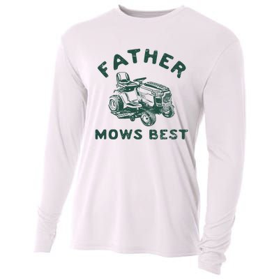 Father Mows Best Cooling Performance Long Sleeve Crew