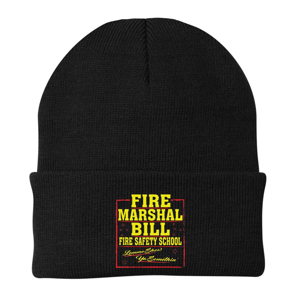 Fire Marshal Bill Safety School Funny Firefighter Beanie