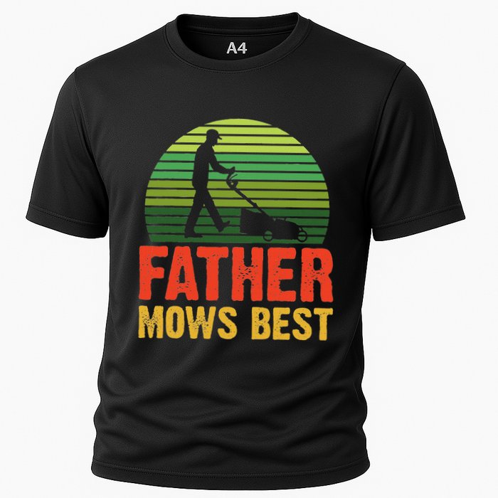 Father Mows Best Cooling Performance Crew T-Shirt